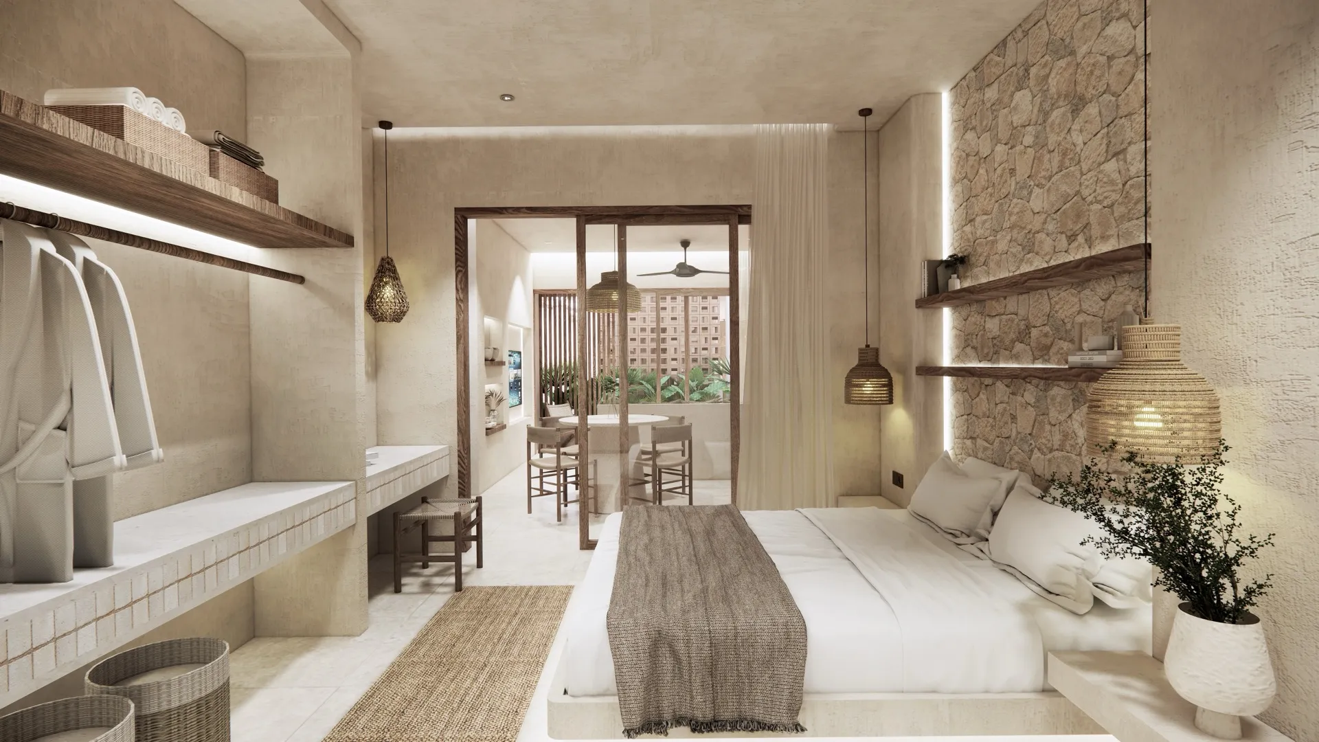 Single villa bedroom alternate view